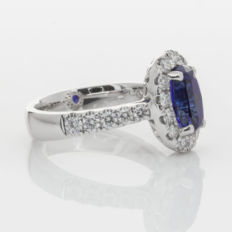 18ct White Gold Sapphire & Diamond Ring-Ring-Walker & Hall