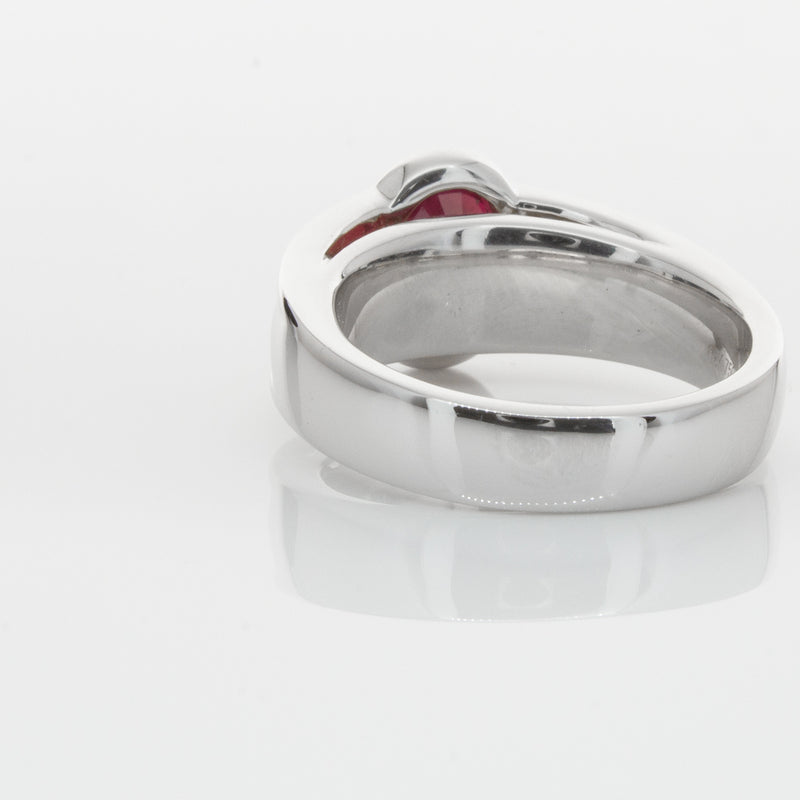 18ct White Gold Ruby & Diamond Ring-Ring-Walker & Hall