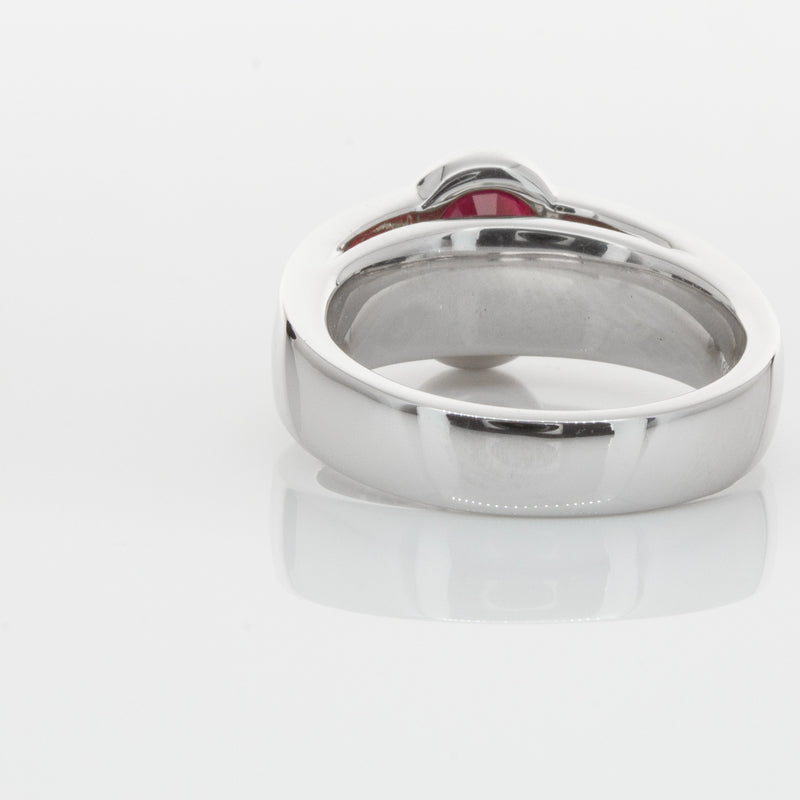18ct White Gold Ruby & Diamond Ring-Ring-Walker & Hall