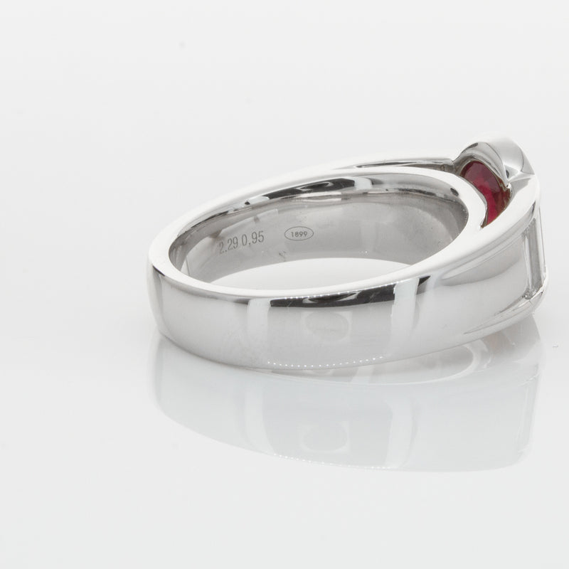 18ct White Gold Ruby & Diamond Ring-Ring-Walker & Hall