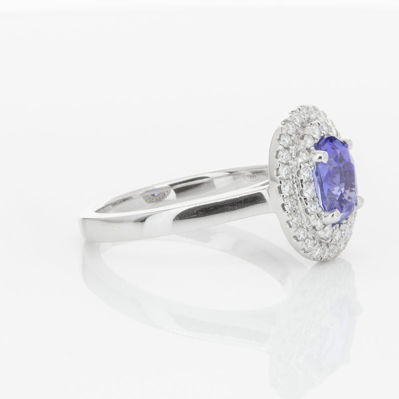 18ct White Gold 1.58ct Sapphire & Diamond Ring-Ring-Walker & Hall