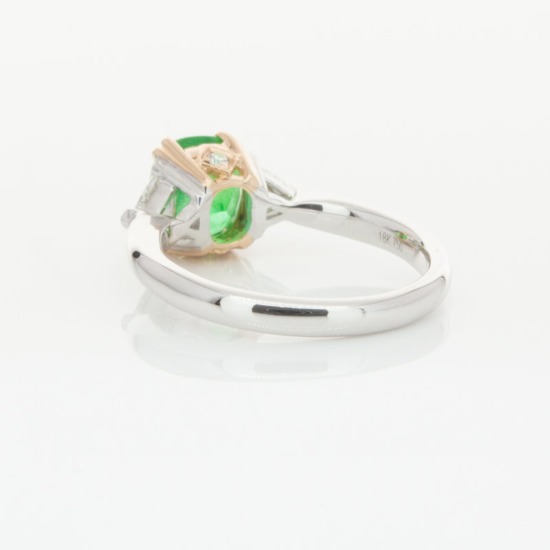 18ct White & Yellow Gold 1.78ct Emerald & Diamond Ring-Ring-Walker & Hall