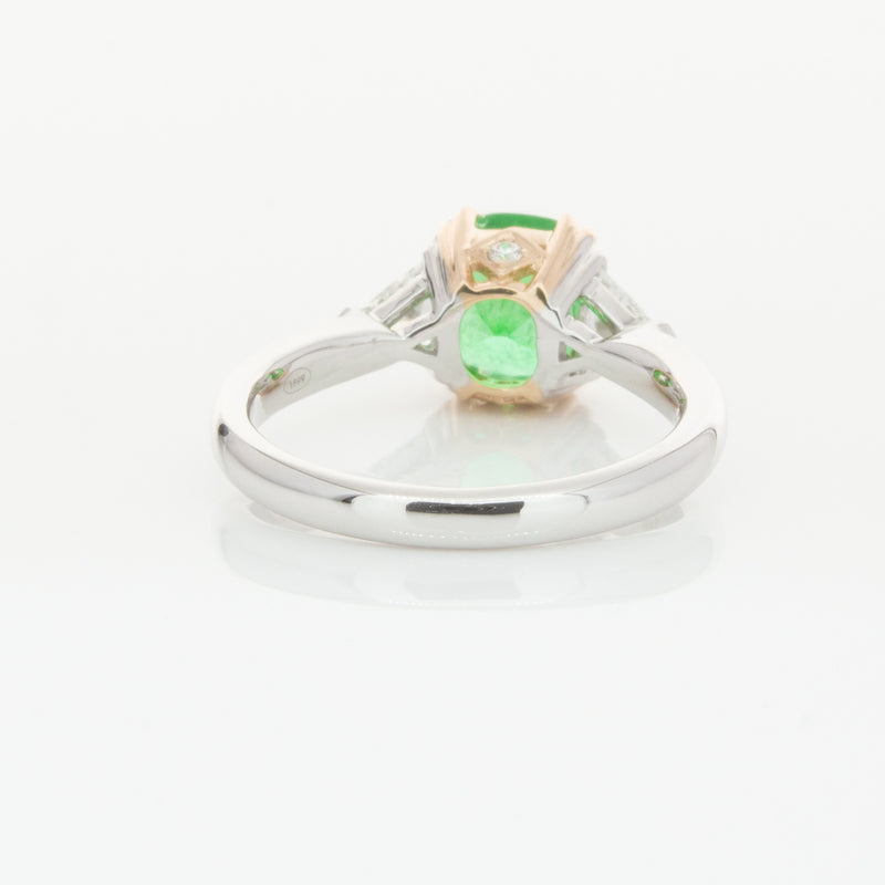 18ct White & Yellow Gold 1.78ct Emerald & Diamond Ring-Ring-Walker & Hall