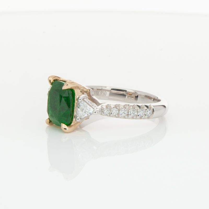 18ct White & Yellow Gold 2.67ct Emerald & Diamond Ring-Ring-Walker & Hall