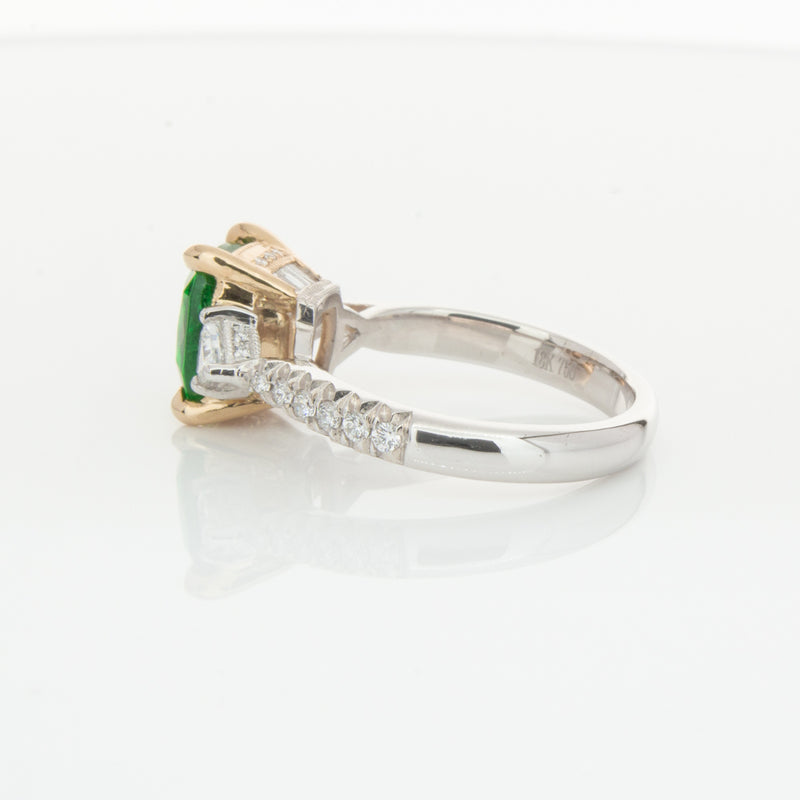 18ct White & Yellow Gold 2.67ct Emerald & Diamond Ring-Ring-Walker & Hall