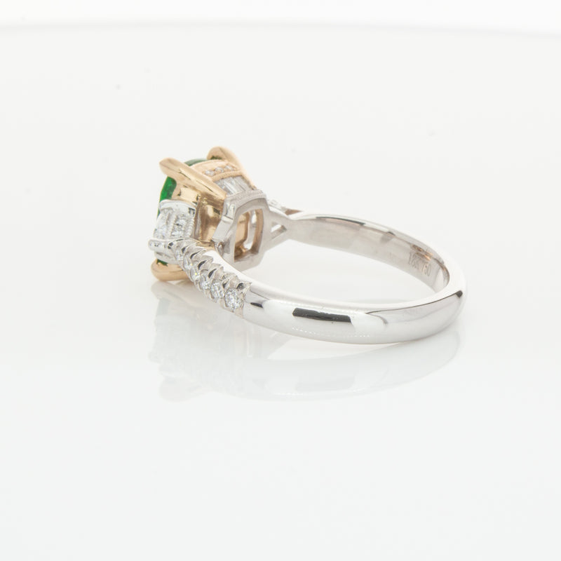 18ct White & Yellow Gold 2.67ct Emerald & Diamond Ring-Ring-Walker & Hall