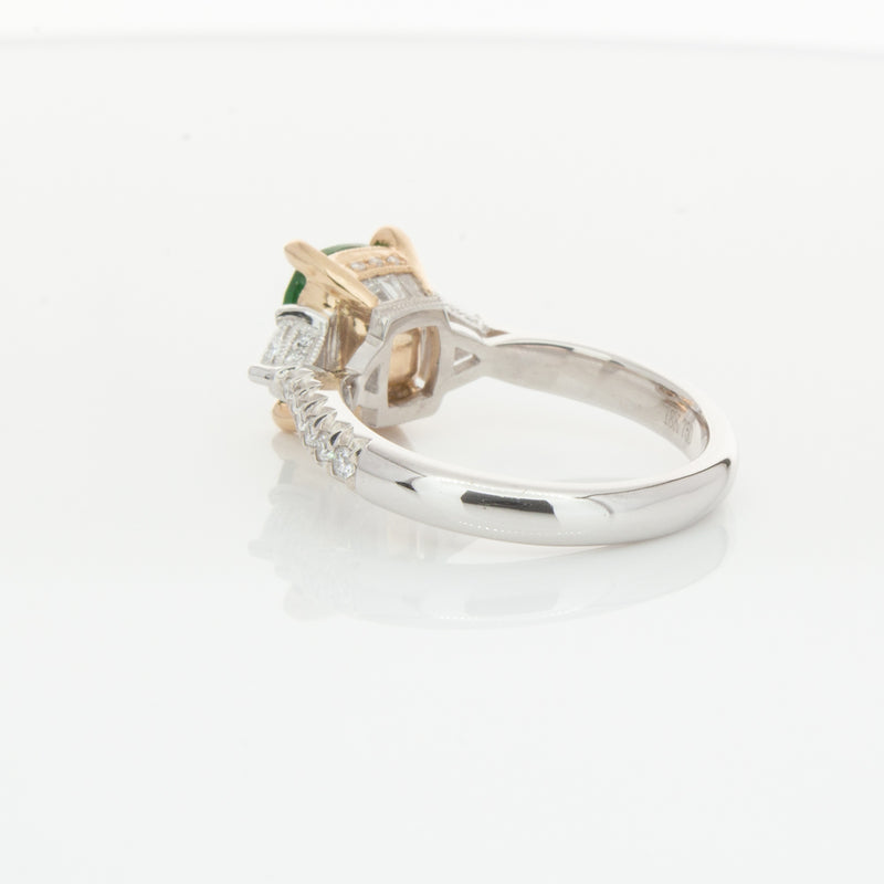 18ct White & Yellow Gold 2.67ct Emerald & Diamond Ring-Ring-Walker & Hall