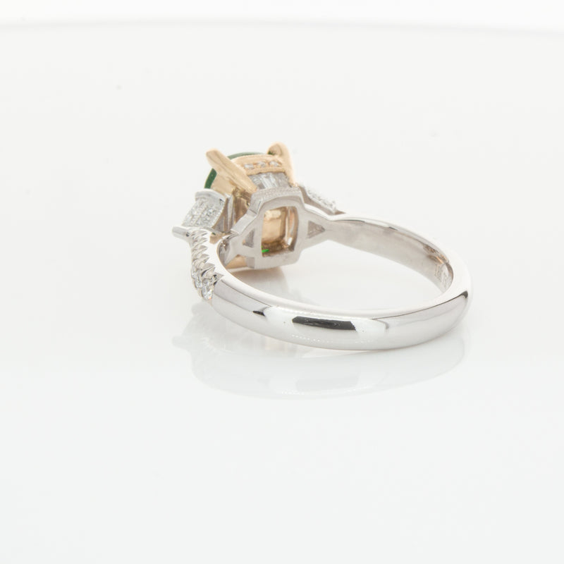 18ct White & Yellow Gold 2.67ct Emerald & Diamond Ring-Ring-Walker & Hall