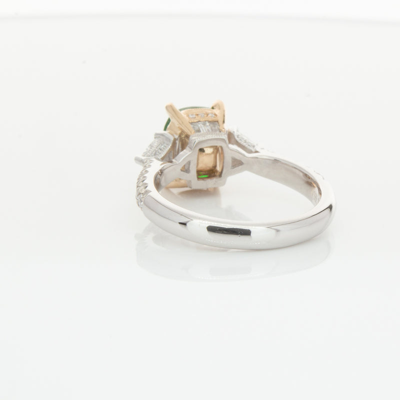 18ct White & Yellow Gold 2.67ct Emerald & Diamond Ring-Ring-Walker & Hall