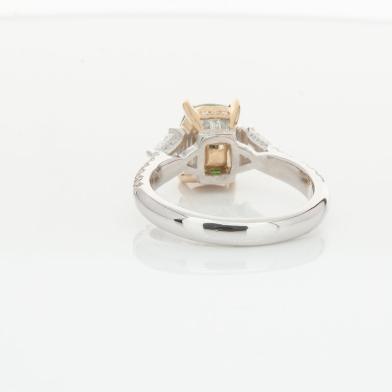 18ct White & Yellow Gold 2.67ct Emerald & Diamond Ring-Ring-Walker & Hall