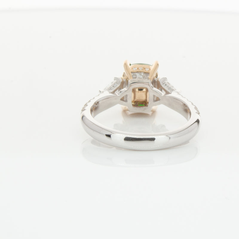 18ct White & Yellow Gold 2.67ct Emerald & Diamond Ring-Ring-Walker & Hall