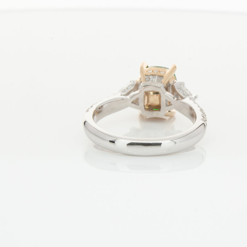 18ct White & Yellow Gold 2.67ct Emerald & Diamond Ring-Ring-Walker & Hall