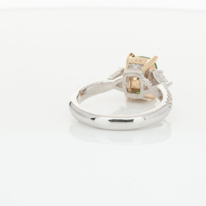 18ct White & Yellow Gold 2.67ct Emerald & Diamond Ring-Ring-Walker & Hall