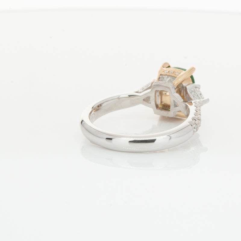 18ct White & Yellow Gold 2.67ct Emerald & Diamond Ring-Ring-Walker & Hall