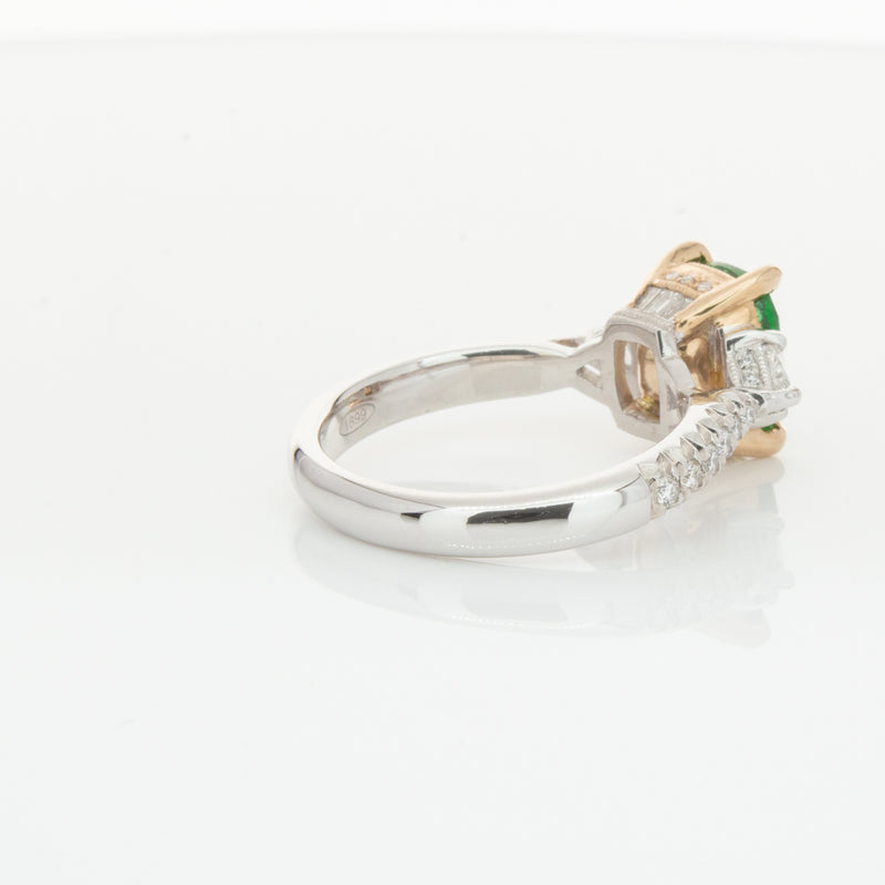 18ct White & Yellow Gold 2.67ct Emerald & Diamond Ring-Ring-Walker & Hall