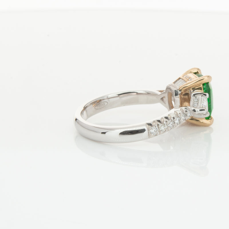 18ct White & Yellow Gold 2.67ct Emerald & Diamond Ring-Ring-Walker & Hall