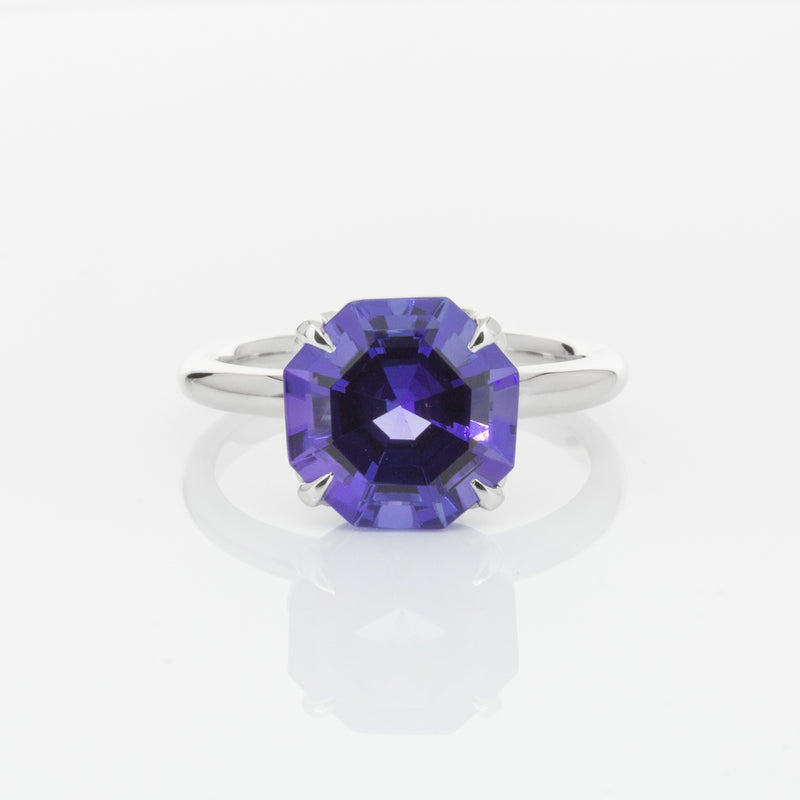18ct White Gold Tanzanite Octavia Ring-Ring-Walker & Hall