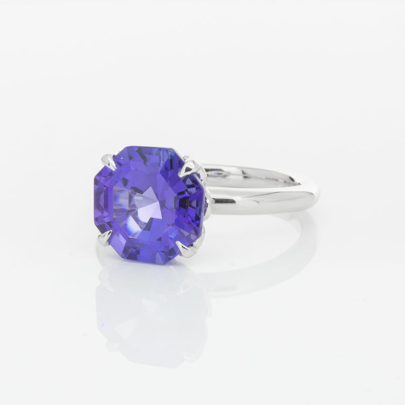 18ct White Gold Tanzanite Octavia Ring-Ring-Walker & Hall