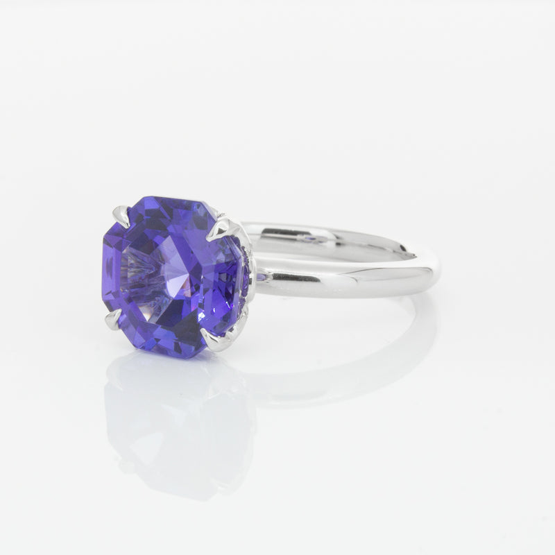 18ct White Gold Tanzanite Octavia Ring-Ring-Walker & Hall