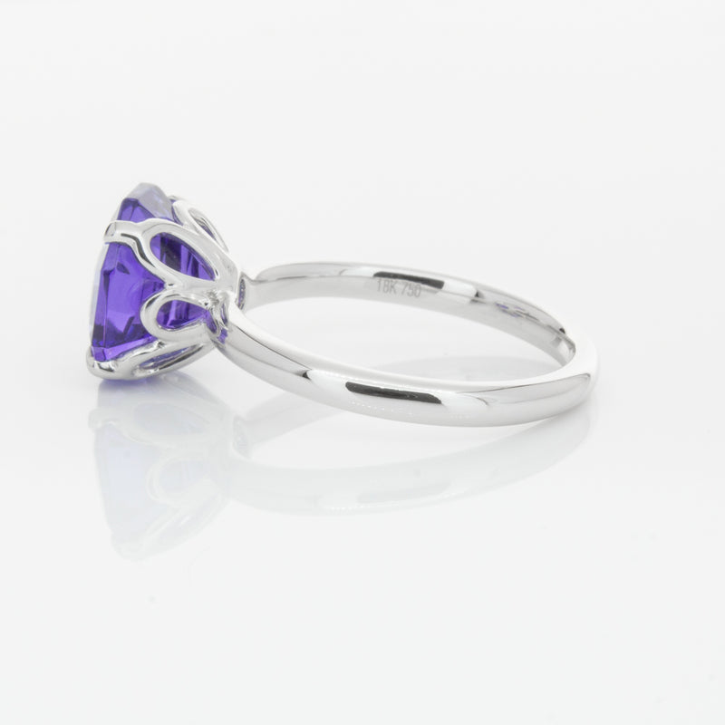 18ct White Gold Tanzanite Octavia Ring-Ring-Walker & Hall