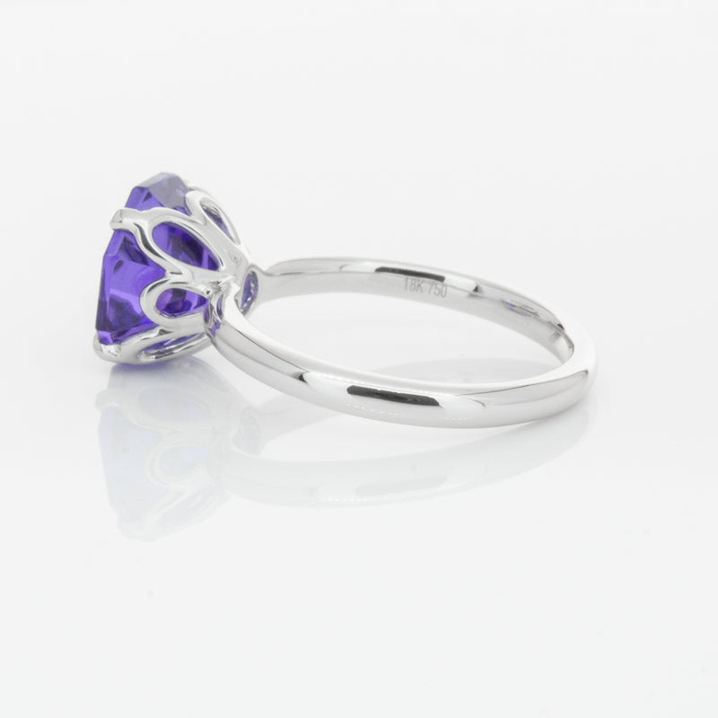 18ct White Gold Tanzanite Octavia Ring-Ring-Walker & Hall