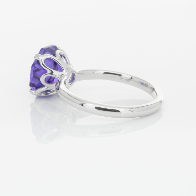 18ct White Gold Tanzanite Octavia Ring-Ring-Walker & Hall