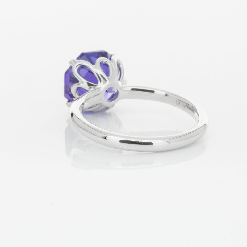 18ct White Gold Tanzanite Octavia Ring-Ring-Walker & Hall