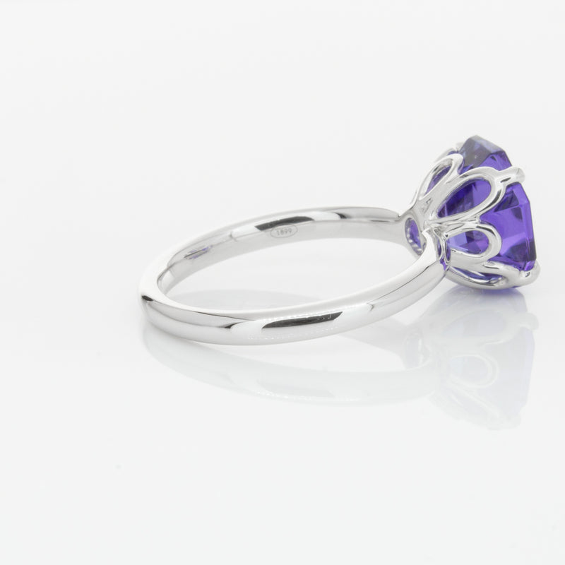 18ct White Gold Tanzanite Octavia Ring-Ring-Walker & Hall