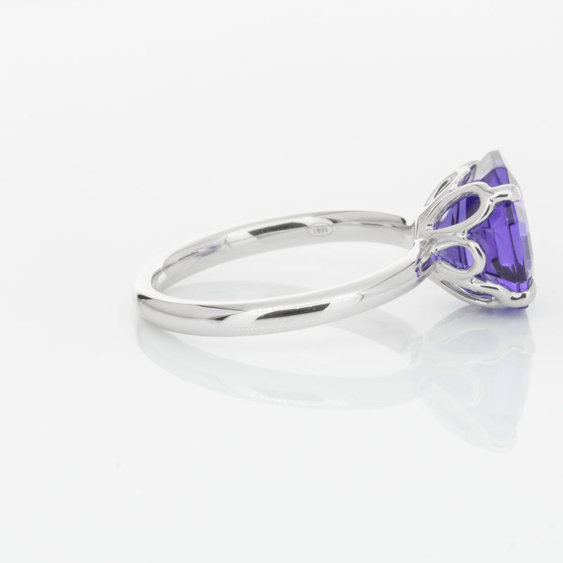 18ct White Gold Tanzanite Octavia Ring-Ring-Walker & Hall