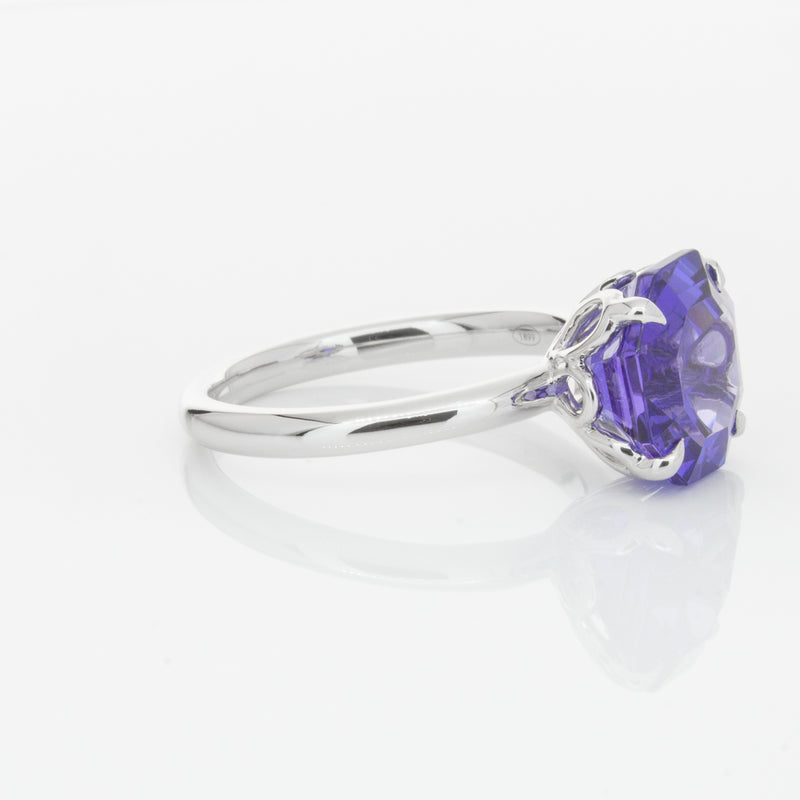 18ct White Gold Tanzanite Octavia Ring-Ring-Walker & Hall