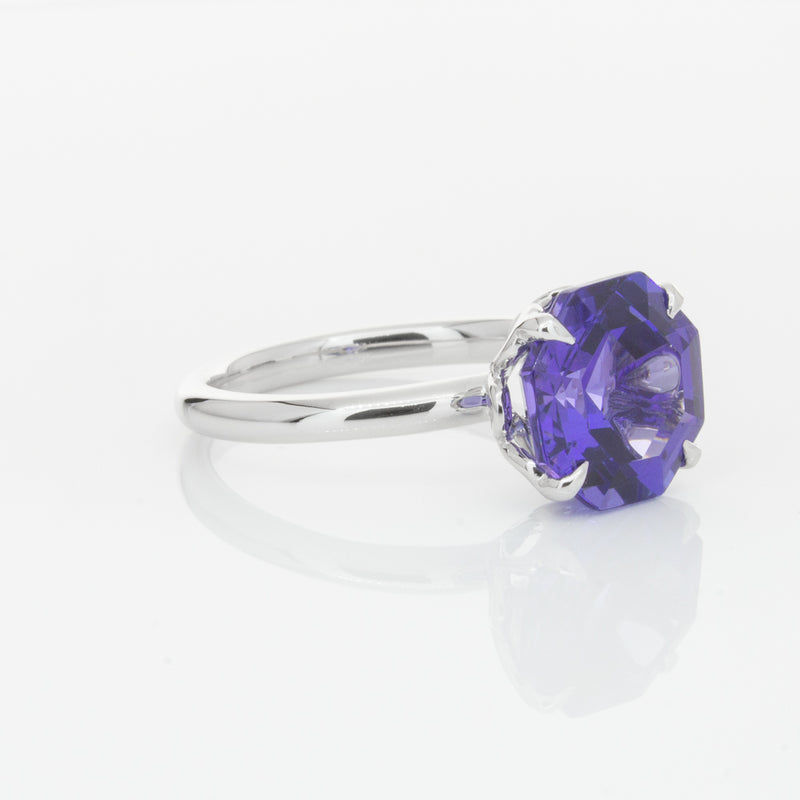 18ct White Gold Tanzanite Octavia Ring-Ring-Walker & Hall