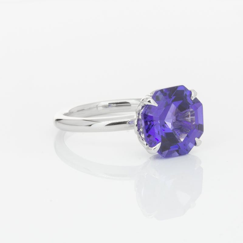 18ct White Gold Tanzanite Octavia Ring-Ring-Walker & Hall