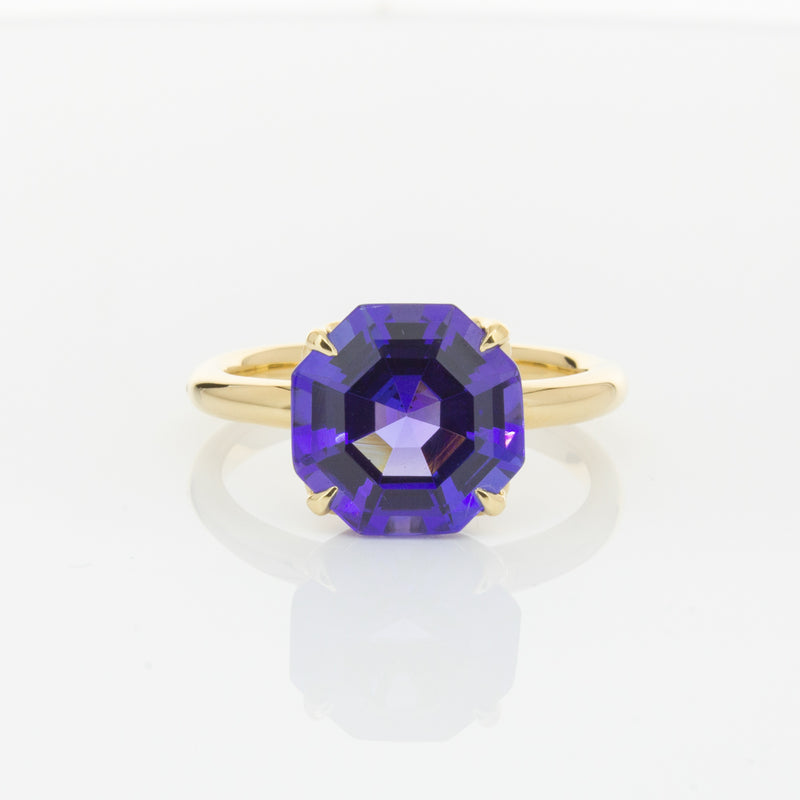 18ct Yellow Gold Tanzanite Octavia Ring-Ring-Walker & Hall