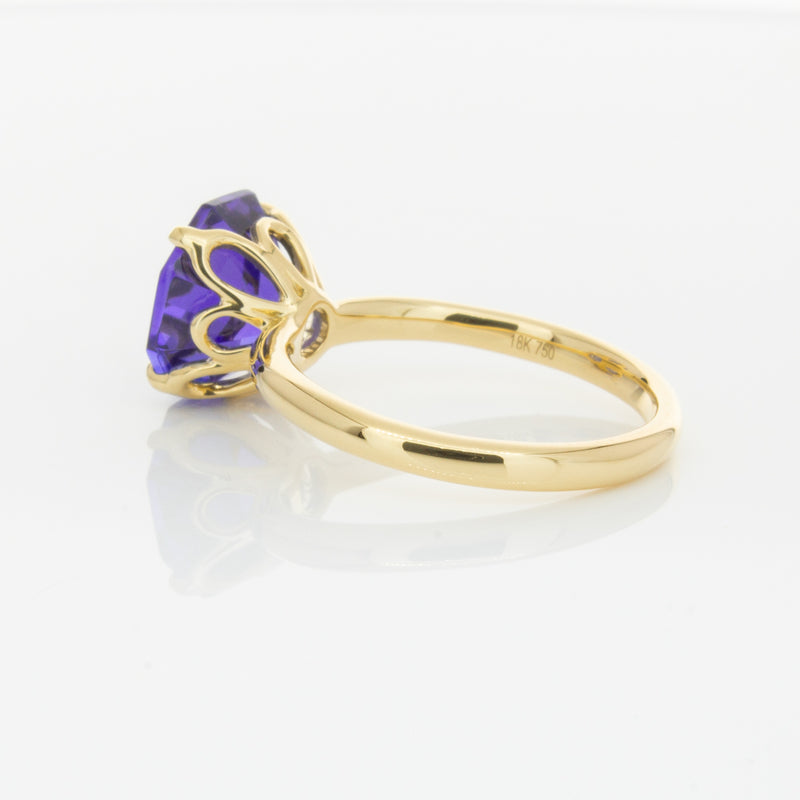18ct Yellow Gold Tanzanite Octavia Ring-Ring-Walker & Hall
