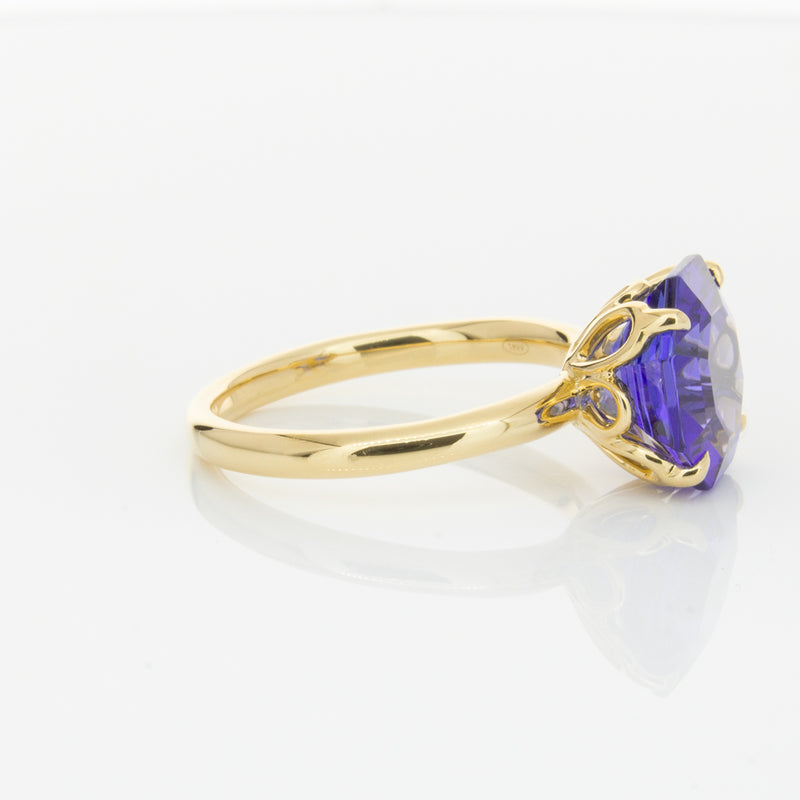 18ct Yellow Gold Tanzanite Octavia Ring-Ring-Walker & Hall