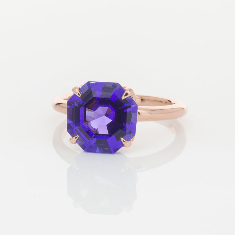 18ct Rose Gold Tanzanite Octavia Ring-Ring-Walker & Hall