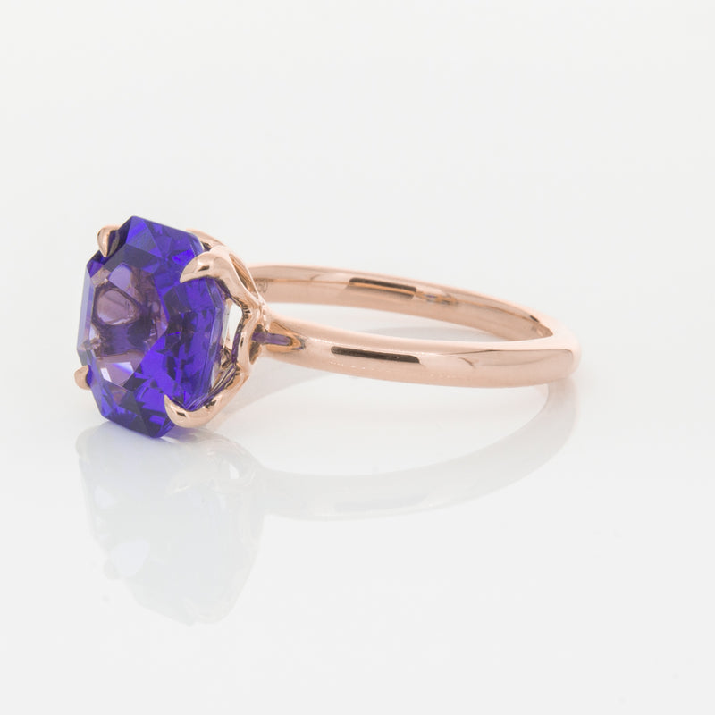 18ct Rose Gold Tanzanite Octavia Ring-Ring-Walker & Hall