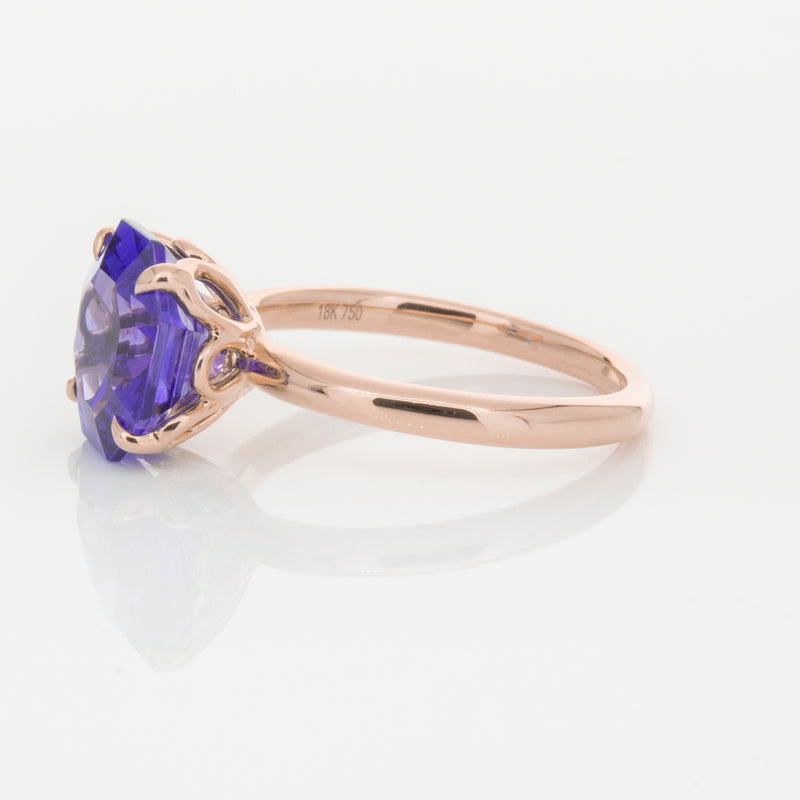 18ct Rose Gold Tanzanite Octavia Ring-Ring-Walker & Hall