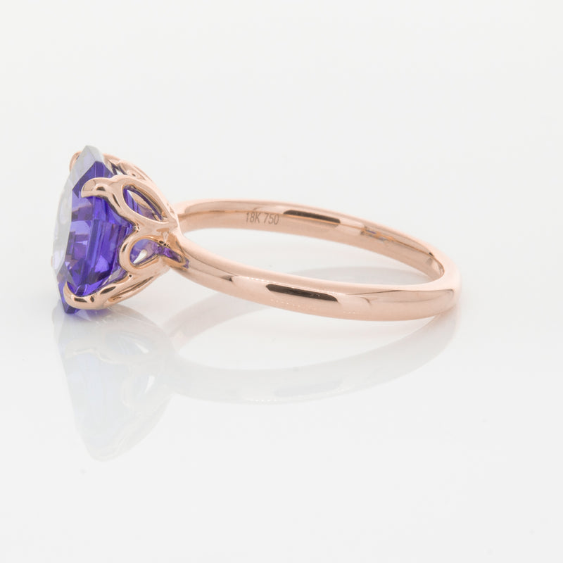 18ct Rose Gold Tanzanite Octavia Ring-Ring-Walker & Hall