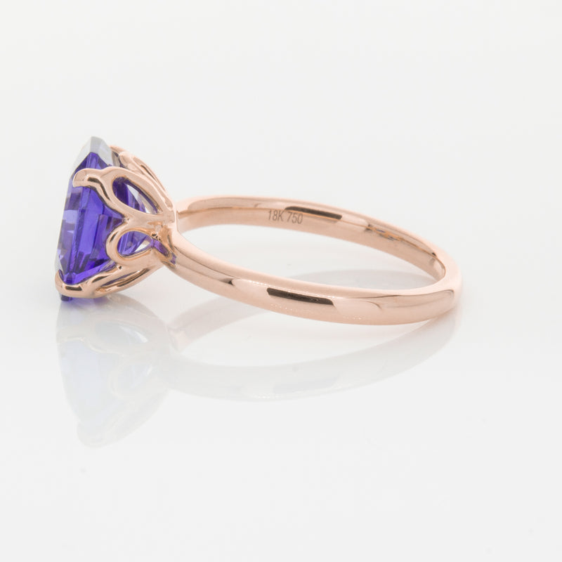 18ct Rose Gold Tanzanite Octavia Ring-Ring-Walker & Hall