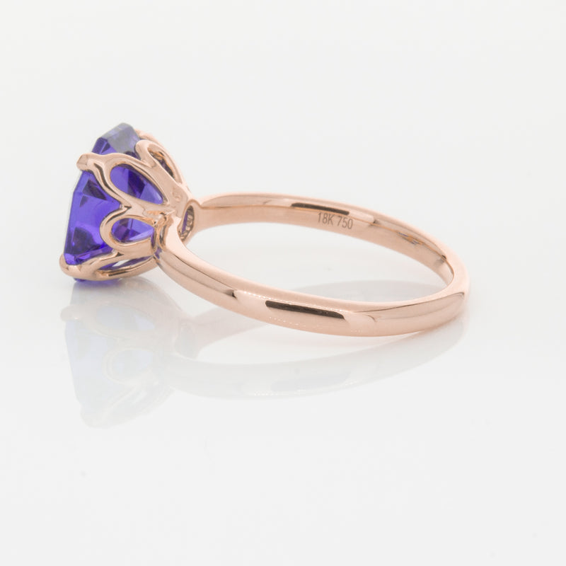 18ct Rose Gold Tanzanite Octavia Ring-Ring-Walker & Hall