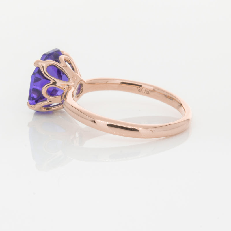 18ct Rose Gold Tanzanite Octavia Ring-Ring-Walker & Hall