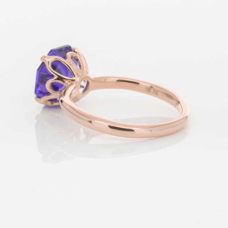 18ct Rose Gold Tanzanite Octavia Ring-Ring-Walker & Hall
