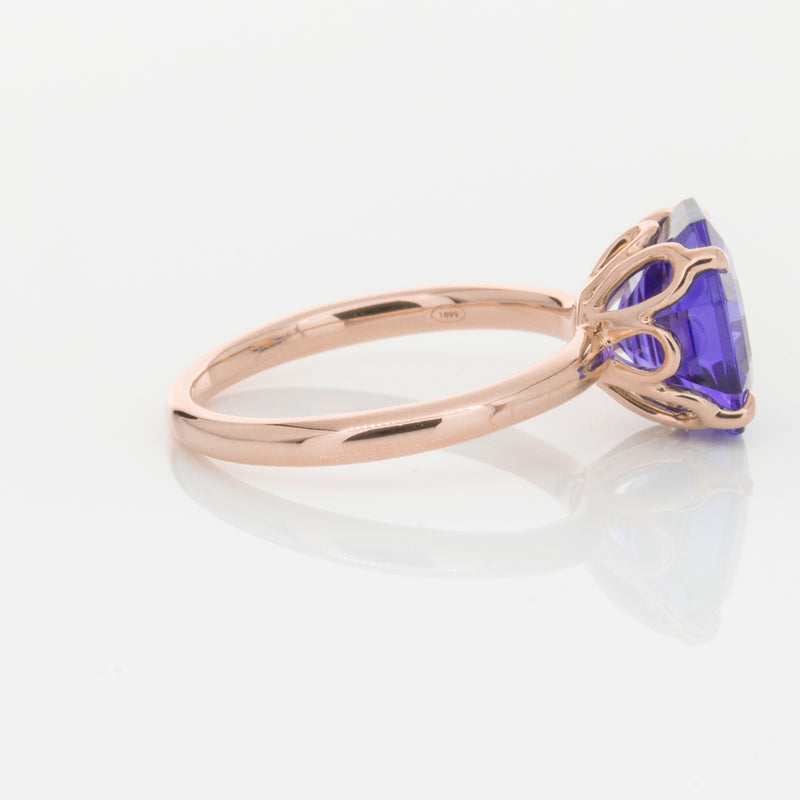 18ct Rose Gold Tanzanite Octavia Ring-Ring-Walker & Hall