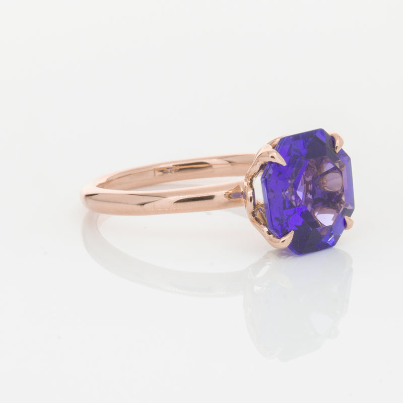 18ct Rose Gold Tanzanite Octavia Ring-Ring-Walker & Hall
