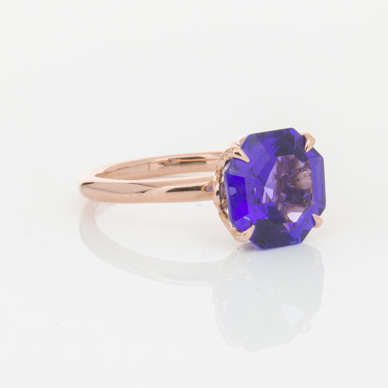 18ct Rose Gold Tanzanite Octavia Ring-Ring-Walker & Hall