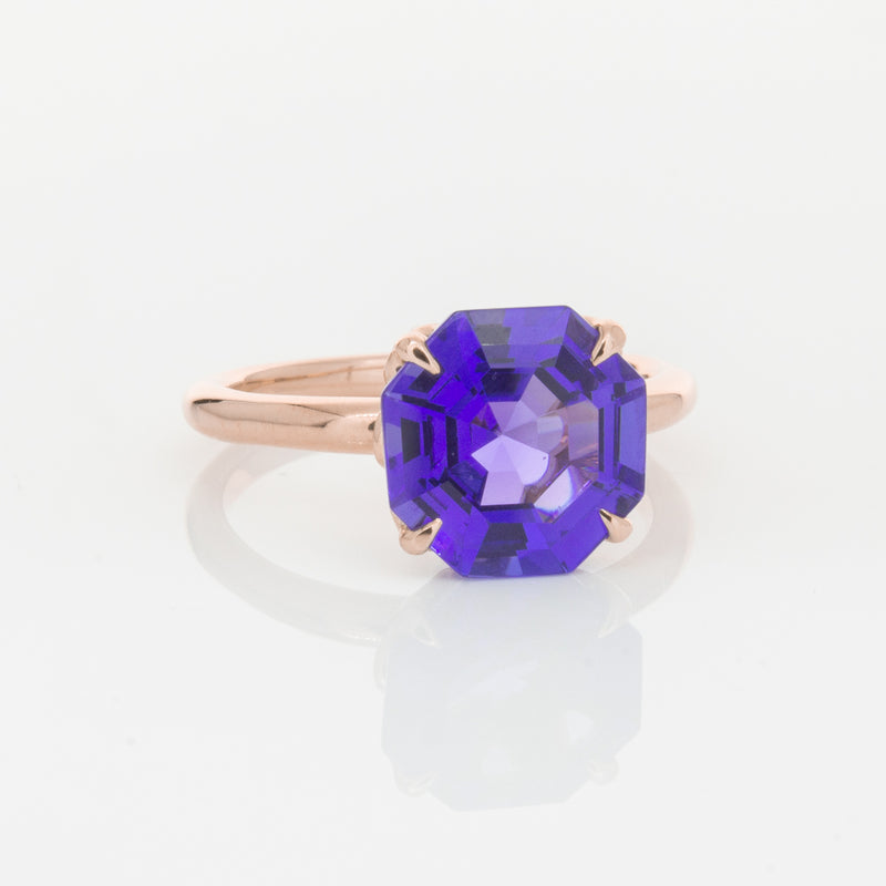 18ct Rose Gold Tanzanite Octavia Ring-Ring-Walker & Hall