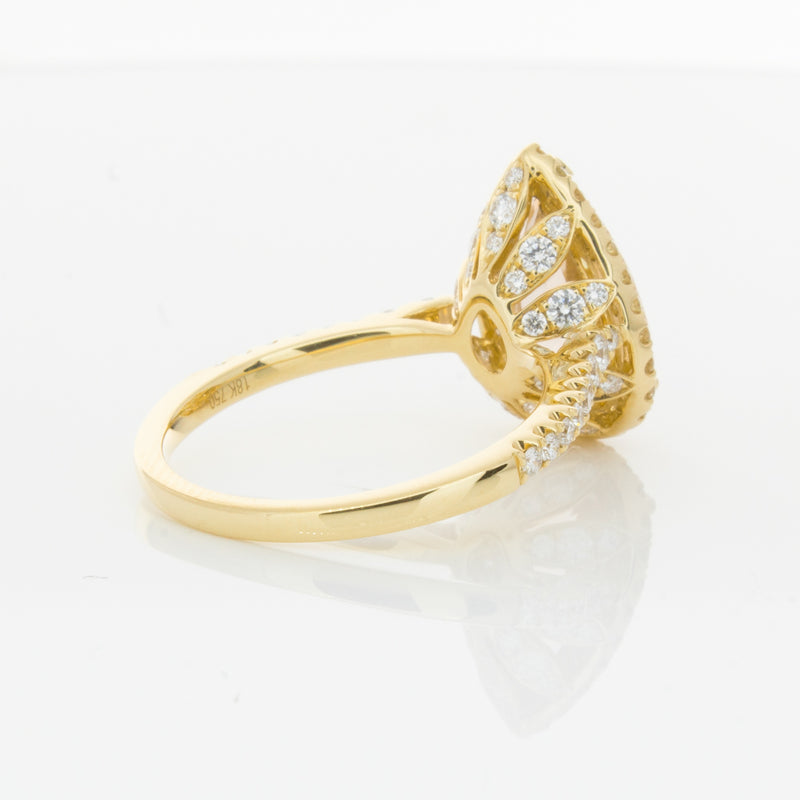 18ct Yellow Gold Morganite & Diamond Sierra Ring-Ring-Walker & Hall