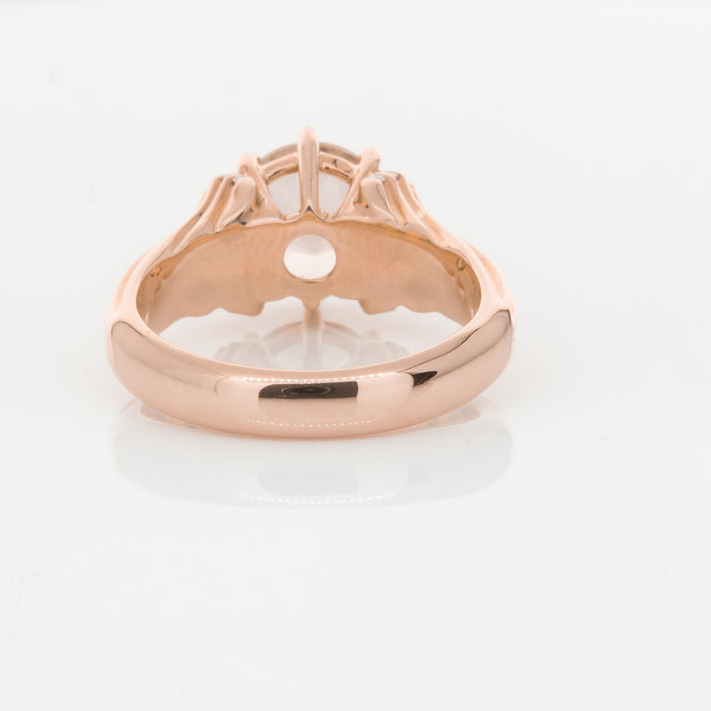 18ct Rose Gold Morganite & Diamond Ring-Ring-Walker & Hall