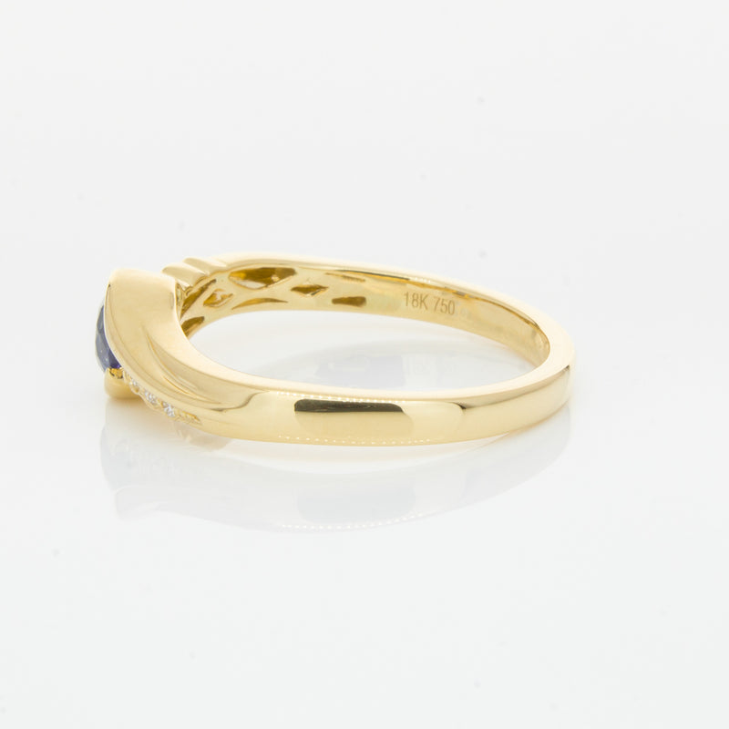 18ct Yellow Gold Sapphire & Diamond Ring-Ring-Walker & Hall